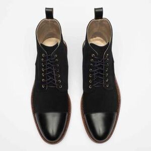 Taft Black Leather and Suede Boots